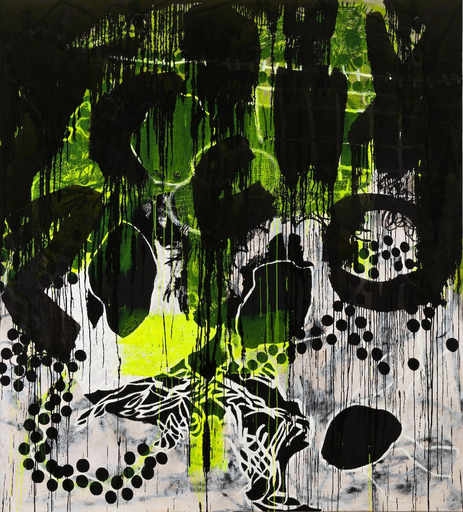 Charline von Heyl - "Oread", 2011, Acrylic, oil an 4