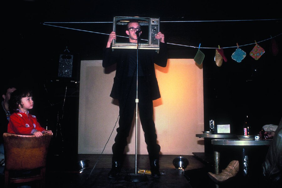 Keith Haring at Acts of Live Art night, photo by J 5