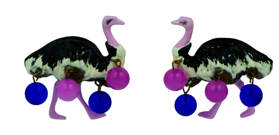Pair of Ostrich Clips, Circus Collection (Summer 1 2