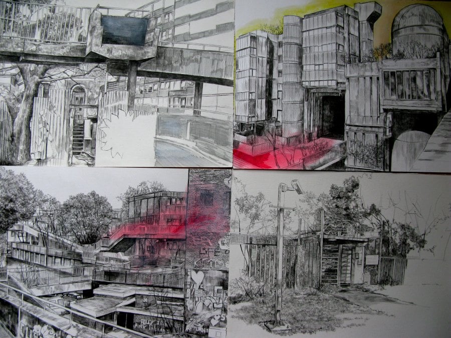 &quot;Abandoned London 1-4&quot; Laura Oldfield Ford, 2008 1