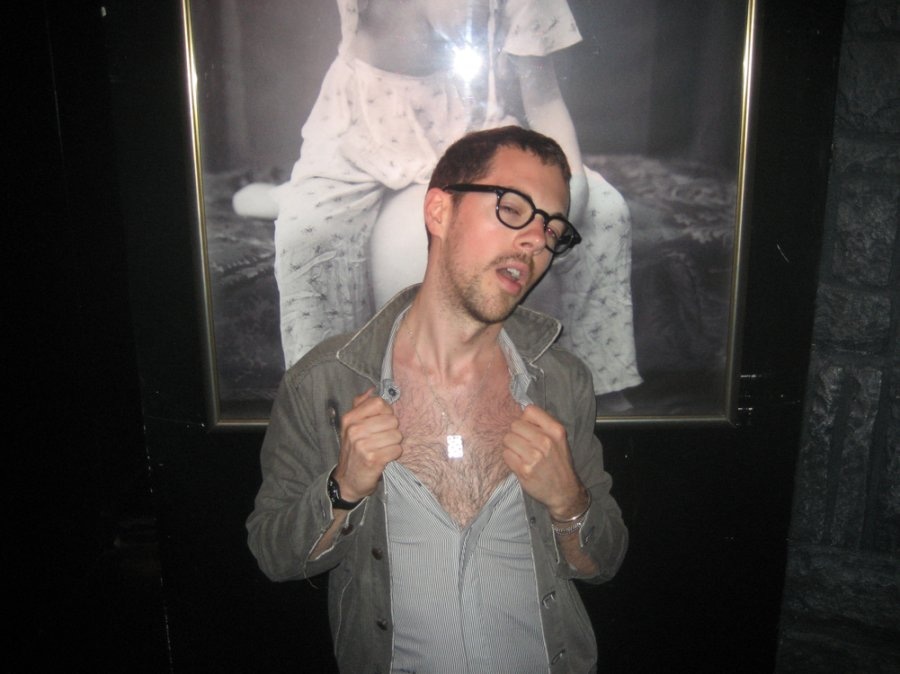 DJ Spencer Product and his hairy chest at Le Baron 22