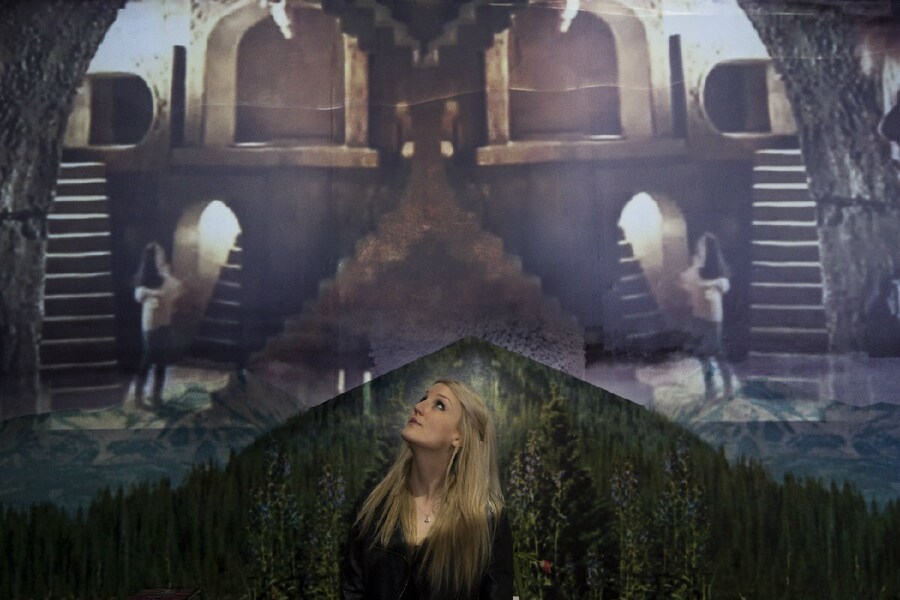 Chrissie Abbott at her exhibition 5