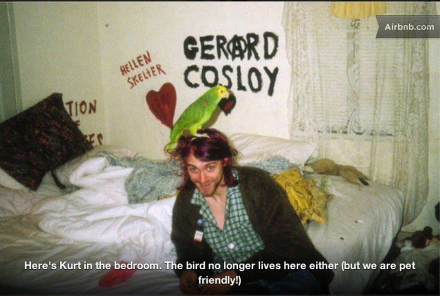 Kurt Cobain in LA apartment