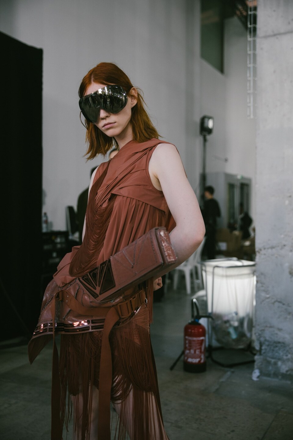 Rick Owens 19AW silk wool fringe stall