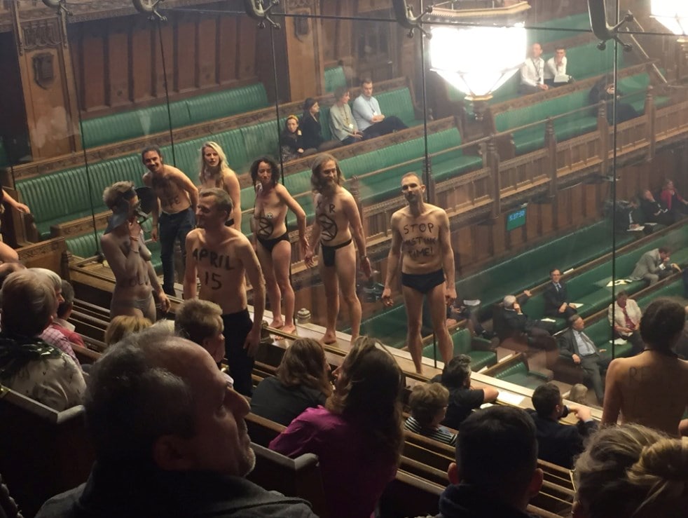 Extinction Rebellion naked protest