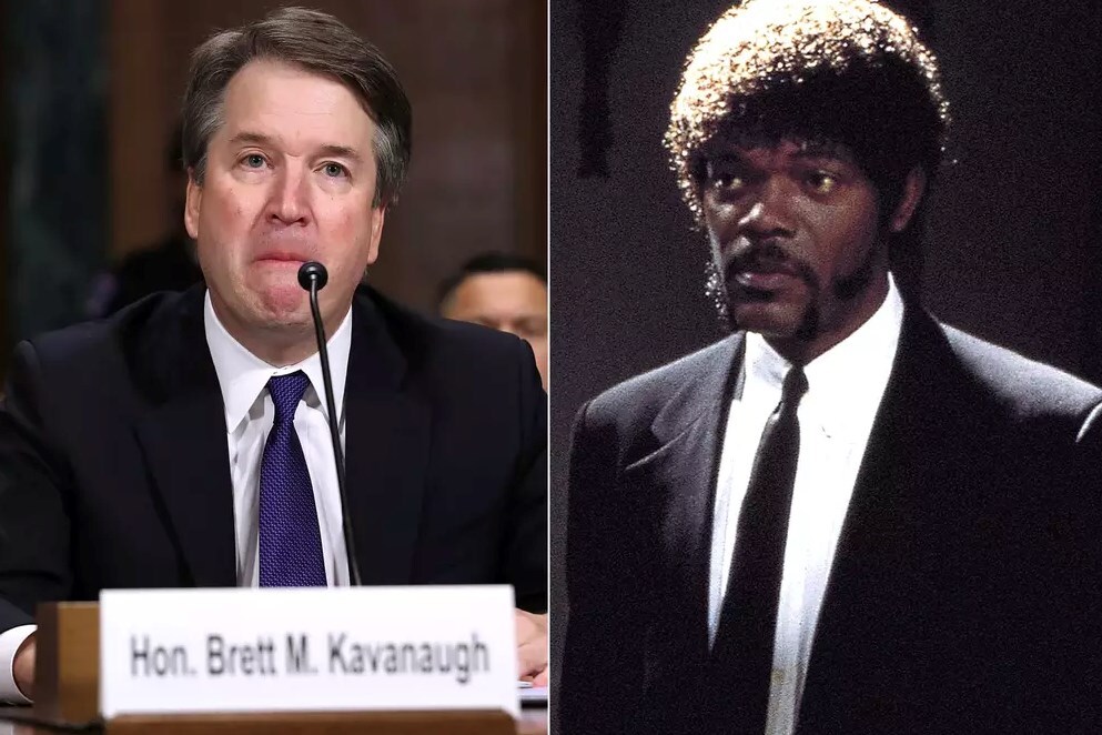 Brett Kavanaugh and Samuel L. Jackson in Pulp Fiction