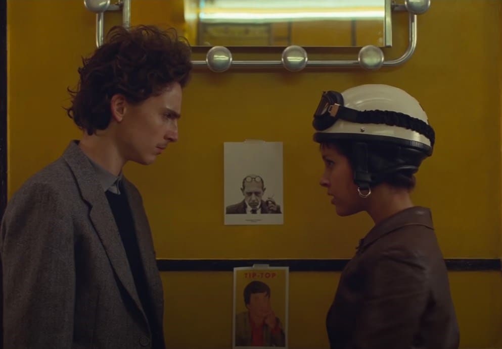 Timothee Chalamet in Wes Anderson's The French Dispatch